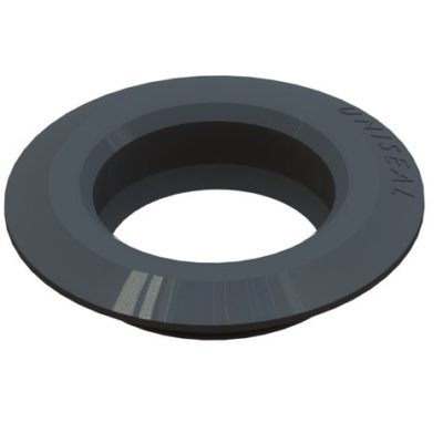 A black Uniseal 50mm ring on a white background.