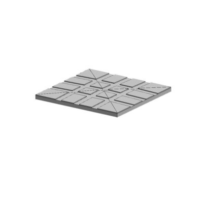 A gray square tile on a white background with a Big Bin - Lid.