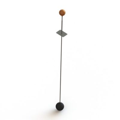 A wooden pole with a level indicator float (large) on it.